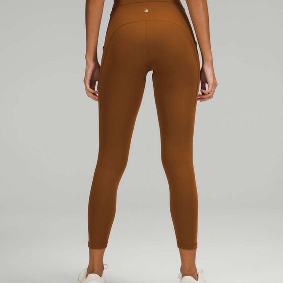 Lululemon Power Thru High Rise Tight 25" Size 2 Copper Brown - Picture 2 of 7
